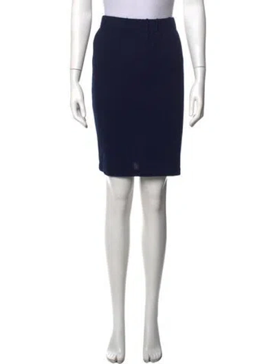 Pre-owned St John Mini Skirt In Blue