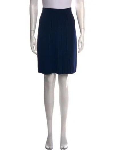 Pre-owned St John Mini Skirt In Blue