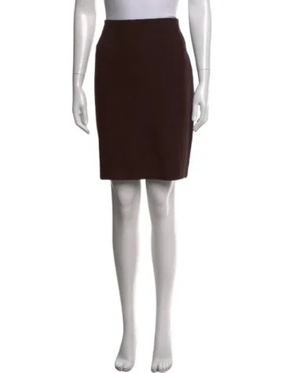 Pre-owned St John Mini Skirt In Brown