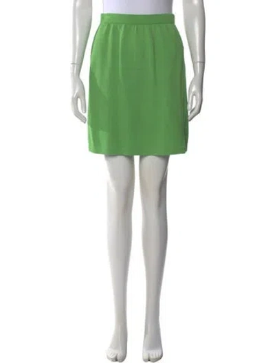Pre-owned St John Mini Skirt In Green