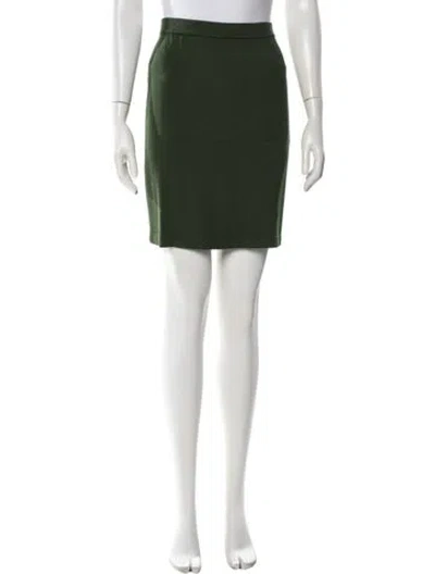 Pre-owned St John Mini Skirt In Green