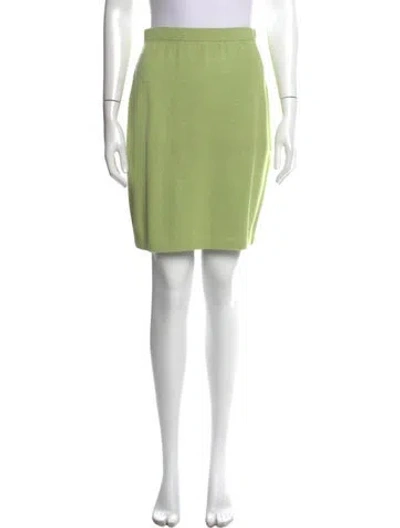 Pre-owned St John Mini Skirt In Green