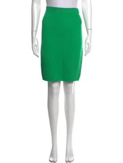 Pre-owned St John Mini Skirt In Green