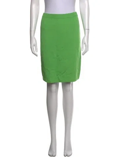 Pre-owned St John Mini Skirt In Green