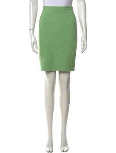 Pre-owned St John Mini Skirt In Green