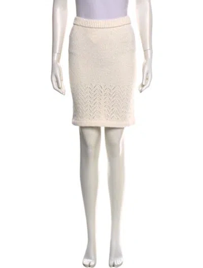 Pre-owned St John Mini Skirt In Neutral