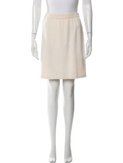 Pre-owned St John Mini Skirt In Neutrals