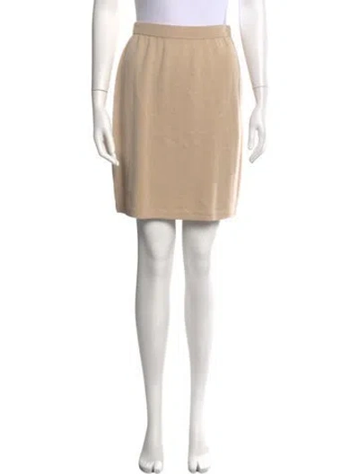 Pre-owned St John Mini Skirt In Neutrals