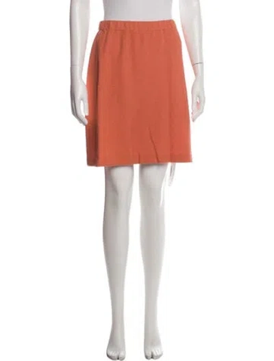 Pre-owned St John Mini Skirt In Orange
