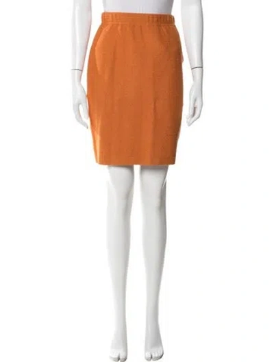 Pre-owned St John Mini Skirt In Orange
