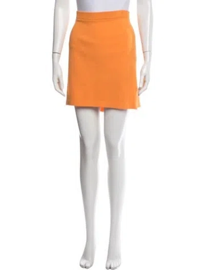 Pre-owned St John Mini Skirt In Orange