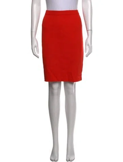 Pre-owned St John Mini Skirt In Orange