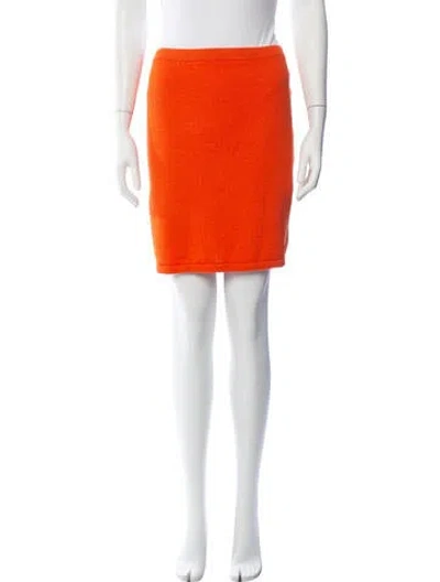Pre-owned St John Mini Skirt In Orange