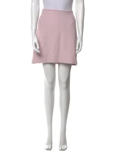 Pre-owned St John Mini Skirt In Pink