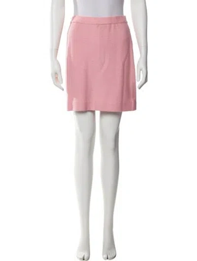 Pre-owned St John Mini Skirt In Pink