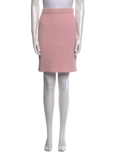 Pre-owned St John Mini Skirt In Pink