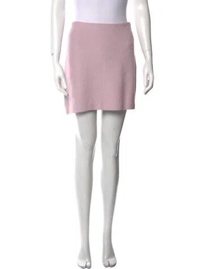 Pre-owned St John Mini Skirt In Purple