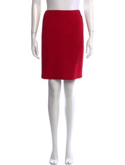 Pre-owned St John Mini Skirt In Red
