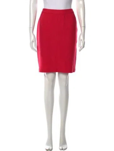 Pre-owned St John Mini Skirt In Red