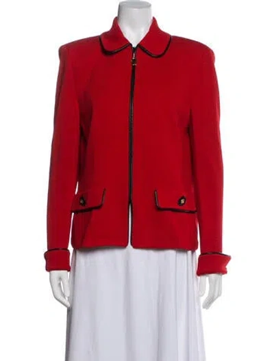 Pre-owned St John Mini Skirt In Red