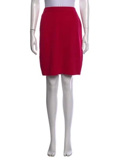 Pre-owned St John Mini Skirt In Red