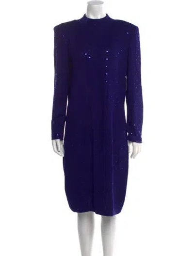 Pre-owned St John Mock Neck Knee-length Dress
