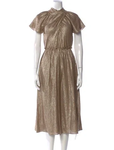 Pre-owned St John Mock Neck Long Dress