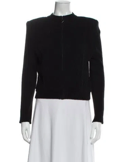 Pre-owned St John Mock Neck Sweater In Black