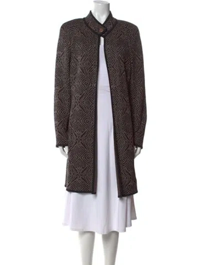 Pre-owned St John Mock Neck Sweater In Black