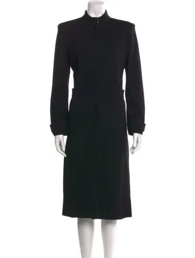 Pre-owned St John Mock Neck Sweater In Black