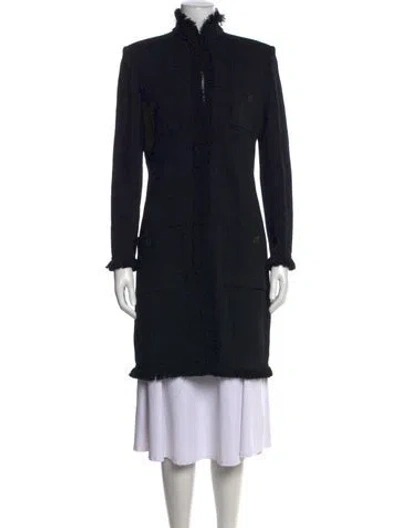 Pre-owned St John Mock Neck Sweater In Black