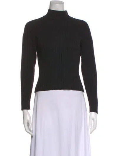 Pre-owned St John Mock Neck Sweater In Brown