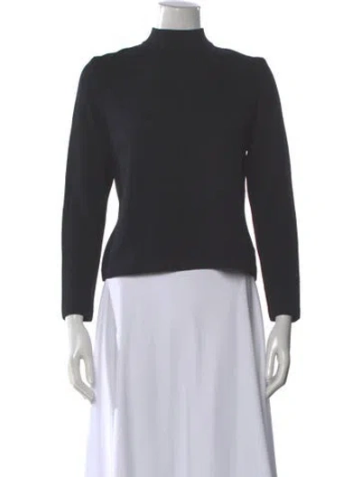 Pre-owned St John Mock Neck Sweater In Gray