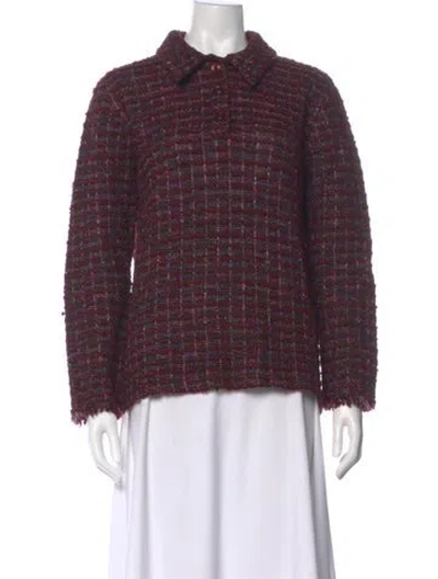 Pre-owned St John Mock Neck Sweater In Multi
