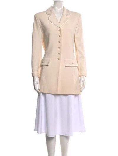 Pre-owned St John Mock Neck Sweater In Neutral