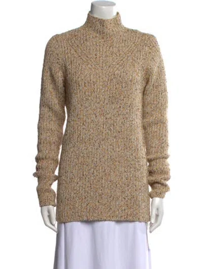 Pre-owned St John Mock Neck Sweater In Neutral