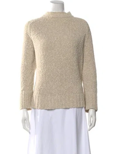 Pre-owned St John Mock Neck Sweater In Neutral