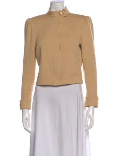 Pre-owned St John Mock Neck Sweater In Neutral