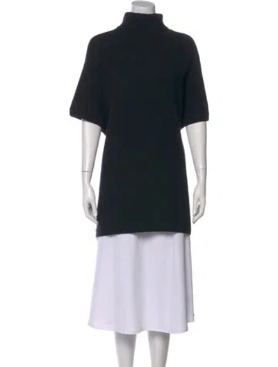 Pre-owned St John Mock Neck Sweater W/ Tags In Black