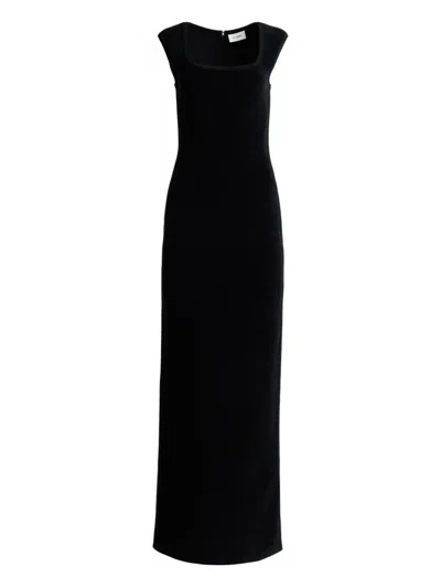 St John Monte Carlo Sleeveless Maxi Dress In Black