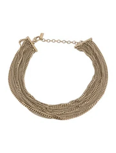 Pre-owned St John Multi-strand Collar Chain Necklace, 20.75" In Multicolor