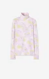 St John Mums Allover Print Nuda Turtleneck In Pink
