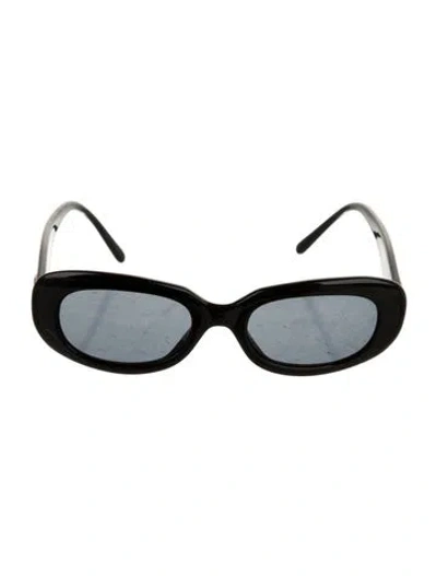 Pre-owned St John Narrow Tinted Sunglasses In Black