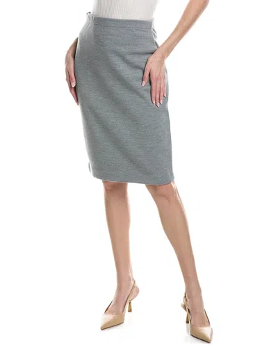 St John New Milano Wool-blend Pencil Skirt In Grey