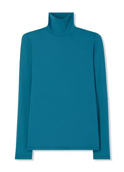 St John Nuda Turtleneck Top In Tela