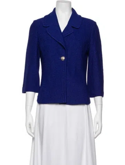 Pre-owned St John Nylon Blazer In Blue