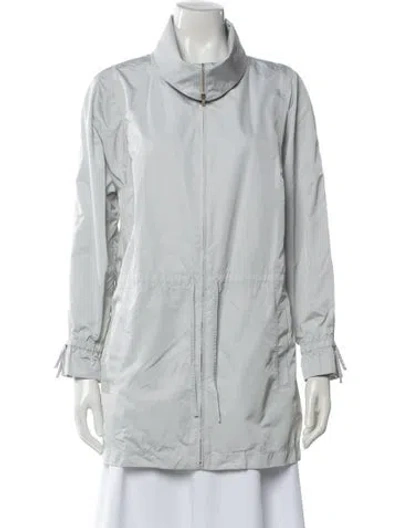 Pre-owned St John Nylon Bomber Jacket In Gray