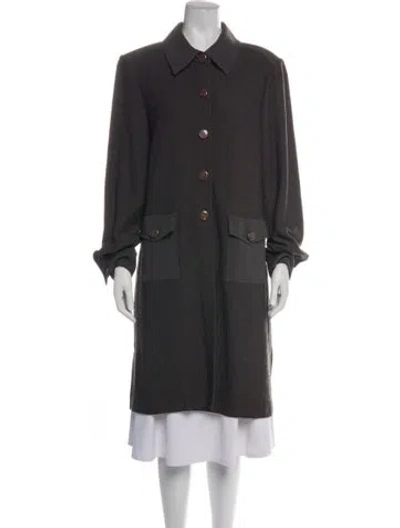 Pre-owned St John Nylon Coat In Neutrals