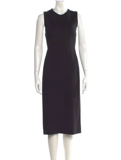 Pre-owned St John Nylon Midi Length Dress W/ Tags In Black