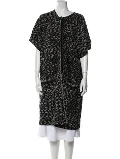 Pre-owned St John Nylon Printed Coat In Black